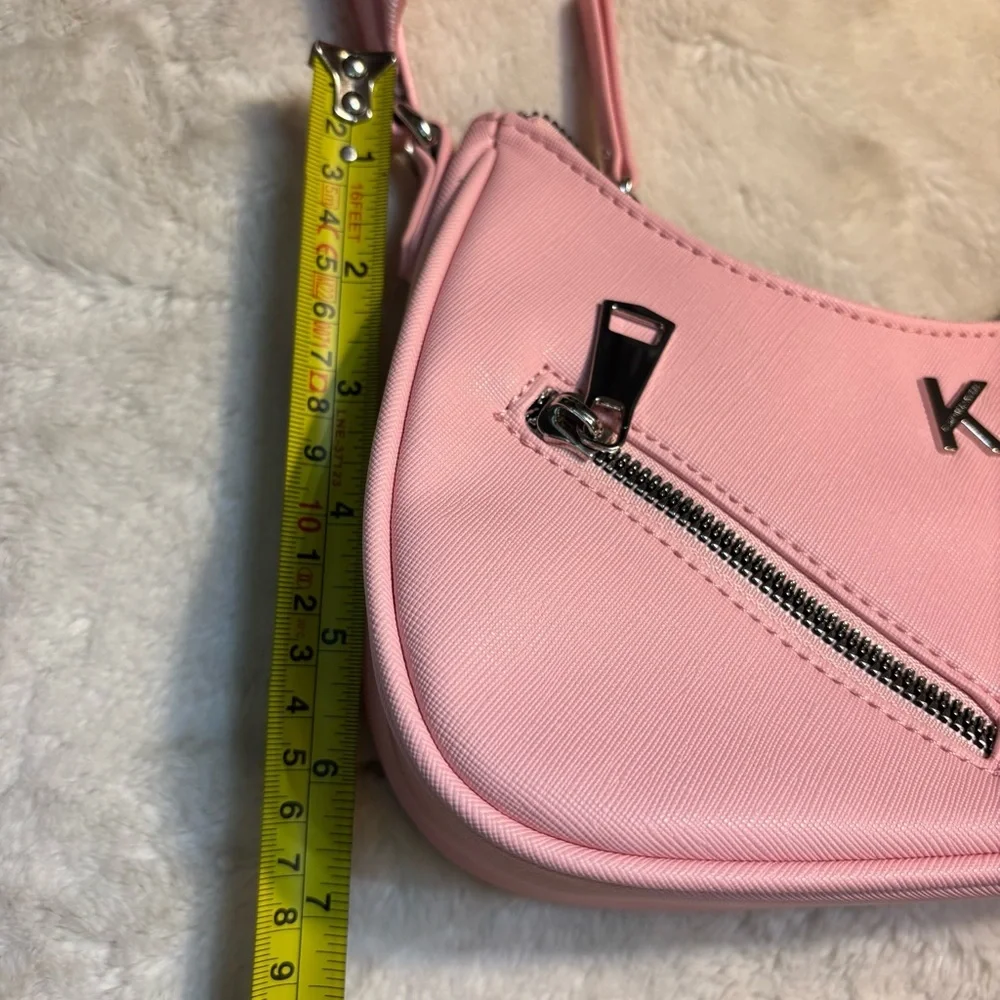 NWT Kendall & Kylie Bag Pale Pink Shoulder or Crossbody Zipper Accents New